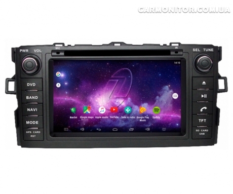 Штатная магнитола Toyota Auris 2006-2012 Gazer CM6007-E180 Android