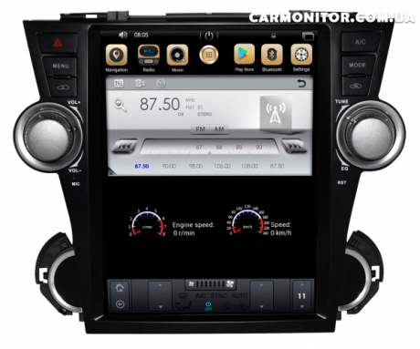 Штатная магнитола Toyota Highlander 2007-2014 Gazer CM7012-XU40 Android