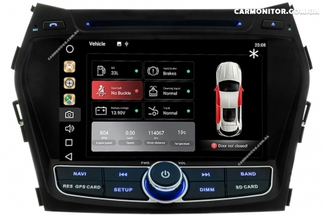 Штатная магнитола Hyundai Santa Fe ix45 2013+ Mignova HSF-8913 Android, фото 6