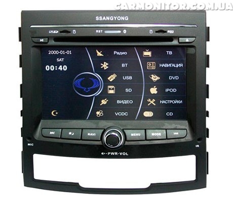 Меню штатной магнитолы PMS P55047 для SsangYong Korando