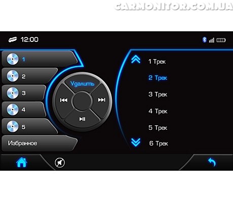 Меню магнитолы Phantom DVM-1822G i6 для Skoda Fabia