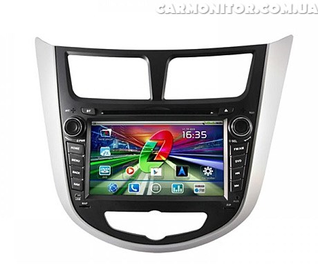 Штатная магнитола для Hyundai Accent (2011+) Gazer CM172-RB