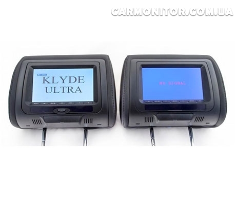 Комплект подголовников с монитором и DVD-проигрывателем KLYDE Ultra 7745 HD черный, фото 1