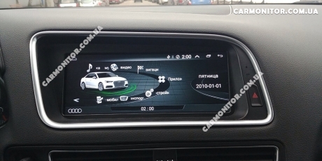 Фото после установки. Штатная магнитола Audi Q5 2010+ Mignova Sim AQ5-9610 Androi