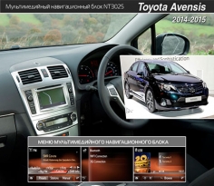 Мультимедийный навигационный блок для Toyota Avensis 2014+ NaviTouch NT3025