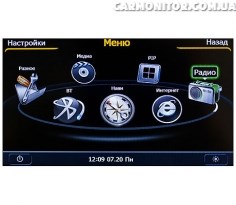 Меню штатной магнитолы Toyota Camry Winca S100 C010I