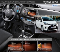 Мультимедийный навигационный блок для Toyota Yaris 2014+ NaviTouch NT3025