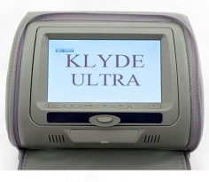 Подголовник с монитором и DVD-проигрывателем KLYDE Ultra 747 HD серый