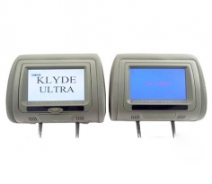 Комплект подголовников с монитором и DVD-проигрывателем KLYDE Ultra 7745 HD серый