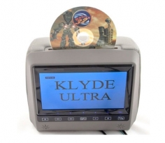 Подголовник с монитором и DVD-проигрывателем KLYDE Ultra 790 FHD серый