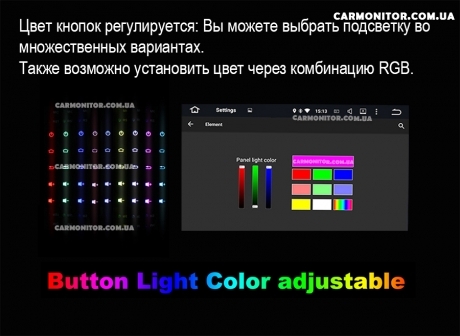 Подсветка кнопок Штатная магнитола Hyundai ix35 2015+ Mignova HIX-8816 Android